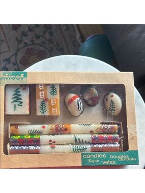 Decorative Holiday Candles - Multi Color vintage UNICEF